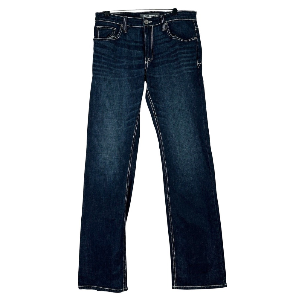 BKE Jake Bootcut Jeans Mens 33XL Dark Wash Contrast Stitch Western Denim Bootleg
